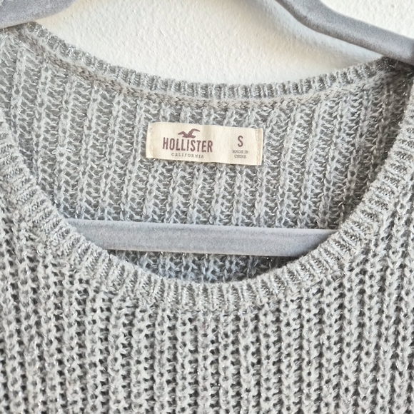 Hollister Sparkle Gray Women's Sweater Size S - Picture 3 of 6